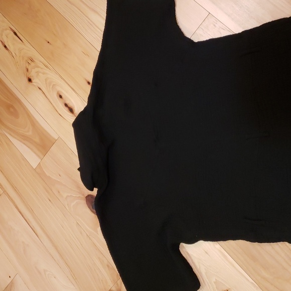 Naif Montreal 100% Cotton Gauze-like Texture Black Jumpsuit - Picture 8 of 10